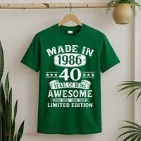 40th Birthday Made In 1986 40 Years Of Being Awesome Limited Edition T-Shirt thumb 2