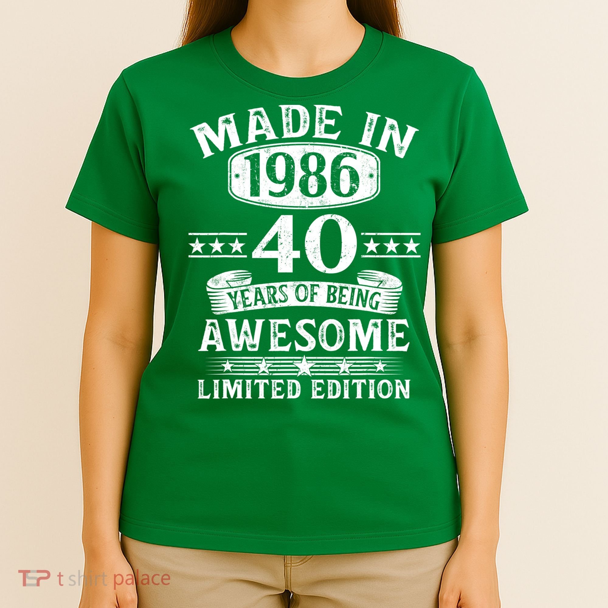 40th Birthday Made In 1986 40 Years Of Being Awesome Limited Edition T-Shirt