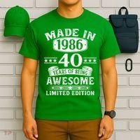 40th Birthday Made In 1986 40 Years Of Being Awesome Limited Edition T-Shirt thumb 6