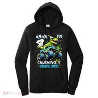 4th Birthday Monster Truck Dinosaur Party Boy Rawr Im 4 Gift Women's Hoodie thumb 0