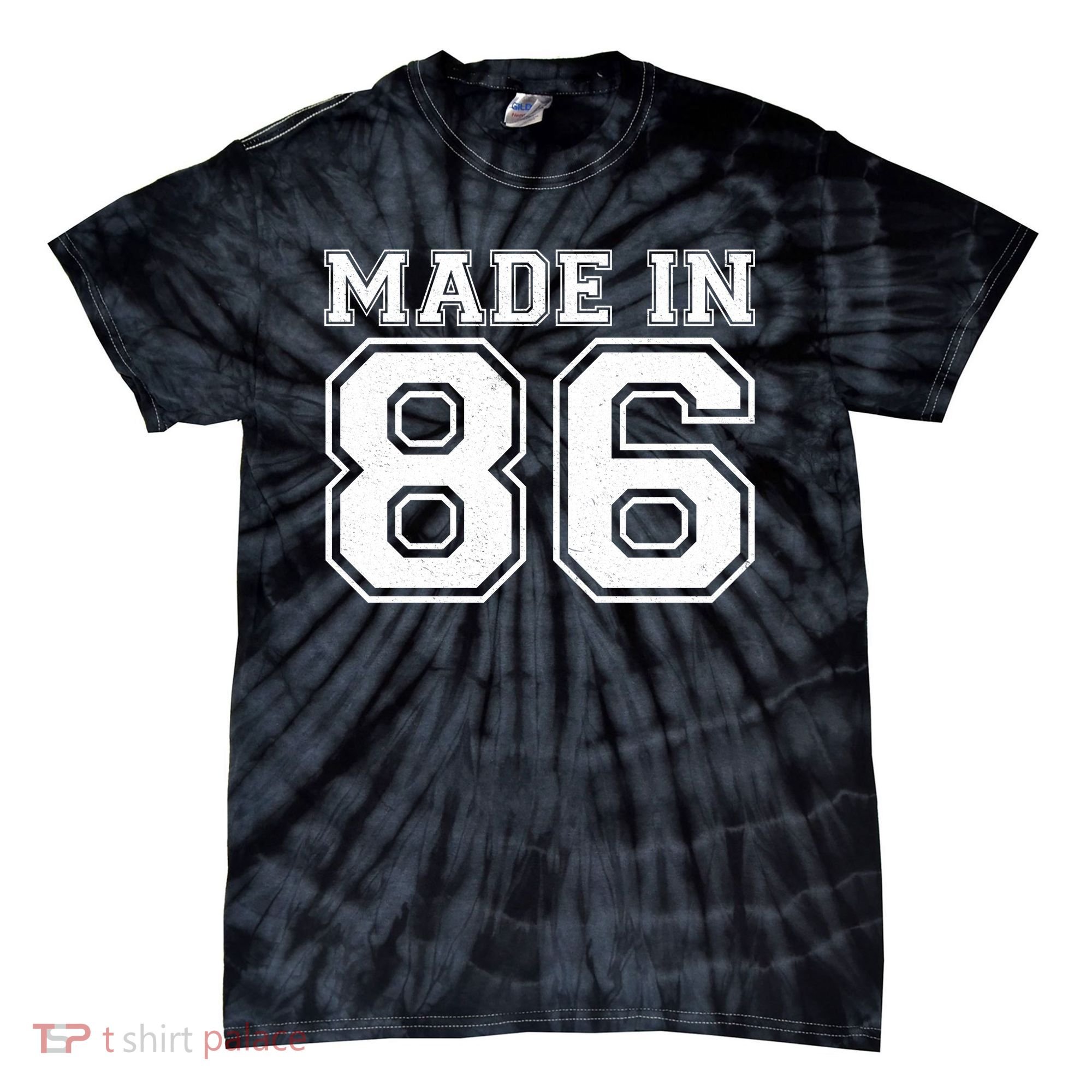 40 Birthday Made In 1986 Sports Jersey Tie-Dye T-Shirt