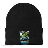 4th Birthday Monster Truck Dinosaur Party Boy Rawr Im 4 Beanie thumb 0