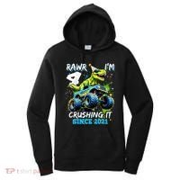 4th Birthday Monster Truck Dinosaur Party Boy Rawr Im 4 Women's Hoodie thumb 0