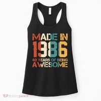 40th Birthday Made In 1986 40 Years Of Being Awesome Women's Tank Top thumb 0