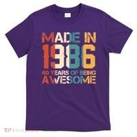 40th Birthday Made In 1986 40 Years Of Being Awesome T-Shirt thumb 0