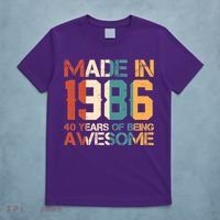 40th Birthday Made In 1986 40 Years Of Being Awesome T-Shirt thumb 5