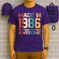 40th Birthday Made In 1986 40 Years Of Being Awesome T-Shirt thumb 6