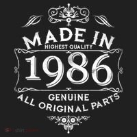 40th Birthday Made In 1986 Highest Quality Genuine All Original Parts Hat thumb 2