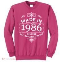 40th Birthday Made In 1986 Highest Quality Genuine All Original Parts Sweatshirt thumb 0