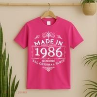 40th Birthday Made In 1986 Highest Quality Genuine All Original Parts T-Shirt thumb 2