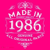 40th Birthday Made In 1986 Highest Quality Genuine All Original Parts Mousepad thumb 1