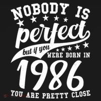 40th Birthday Nobody Is Perfect Born In 1986 You Are Pretty Close  Pom Pom 12in Knit Beanie thumb 2