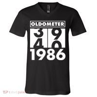 40th Birthday Oldometer 1986 V-Neck T-Shirt thumb 0