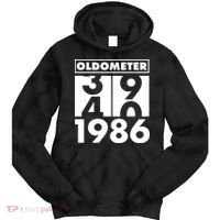 40th Birthday Oldometer 1986 Tie Dye Hoodie thumb 0