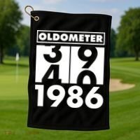 40th Birthday Oldometer 1986 Golf Towel thumb 1