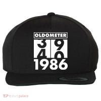 40th Birthday Oldometer 1986 Wool Snapback Cap thumb 0