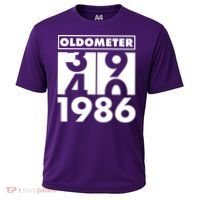 40th Birthday Oldometer 1986 Cooling Performance Crew T-Shirt thumb 0