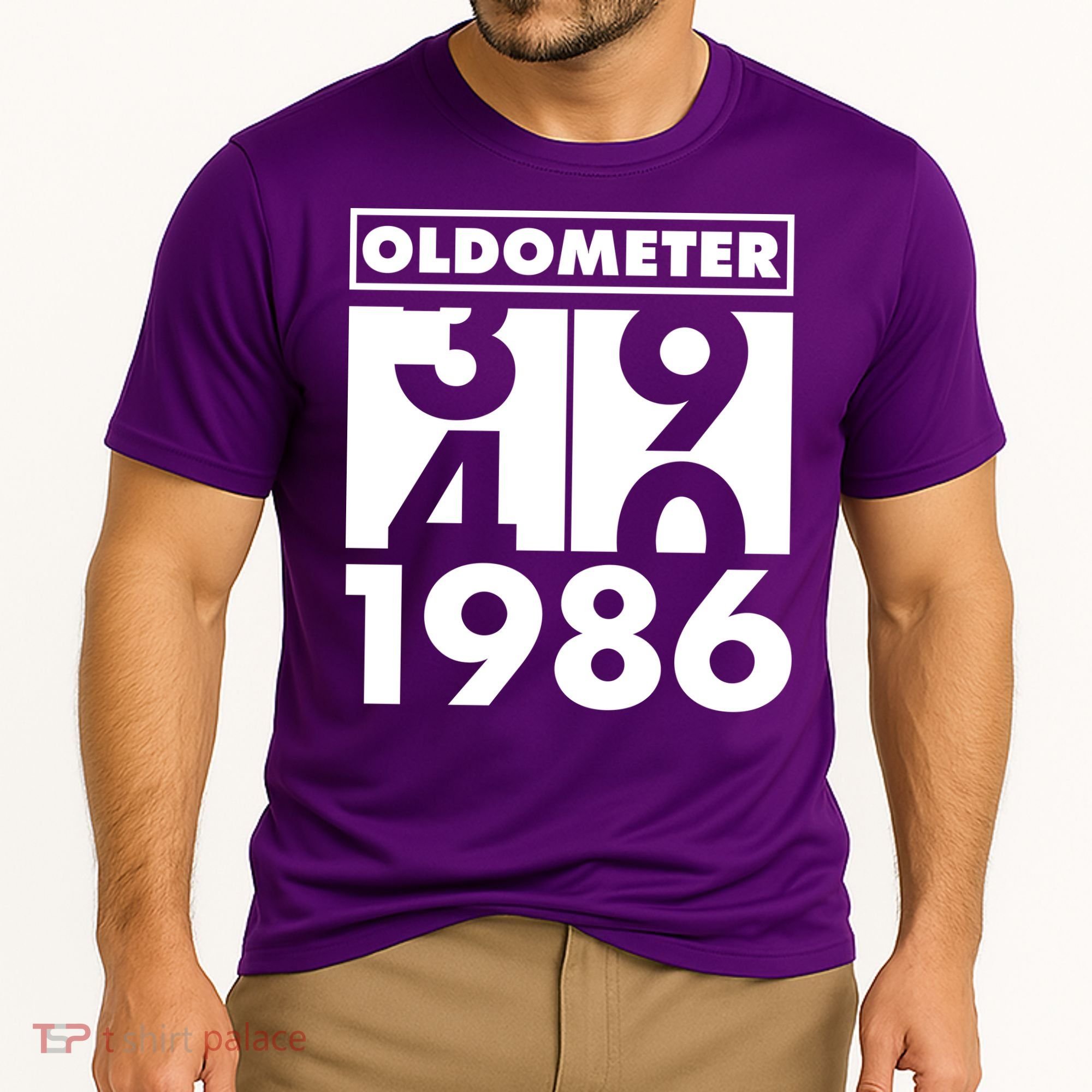 40th Birthday Oldometer 1986 Cooling Performance Crew T-Shirt