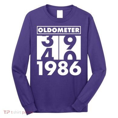 40th Birthday Oldometer 1986 Long Sleeve Shirt