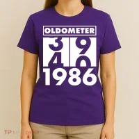 40th Birthday Oldometer 1986 T-Shirt thumb 4