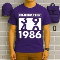 40th Birthday Oldometer 1986 T-Shirt thumb 6