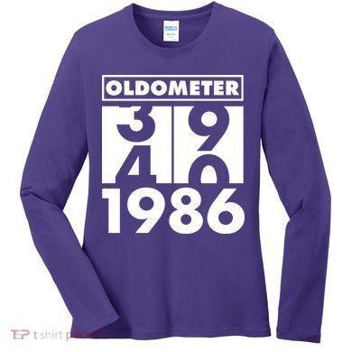 40th Birthday Oldometer 1986 Women's Long Sleeve Shirt