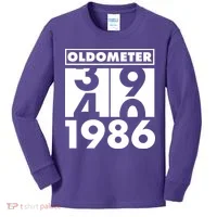 40th Birthday Oldometer 1986 Kids Long Sleeve Shirt thumb 0