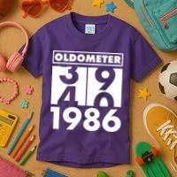 40th Birthday Oldometer 1986 Kids T-Shirt thumb 3