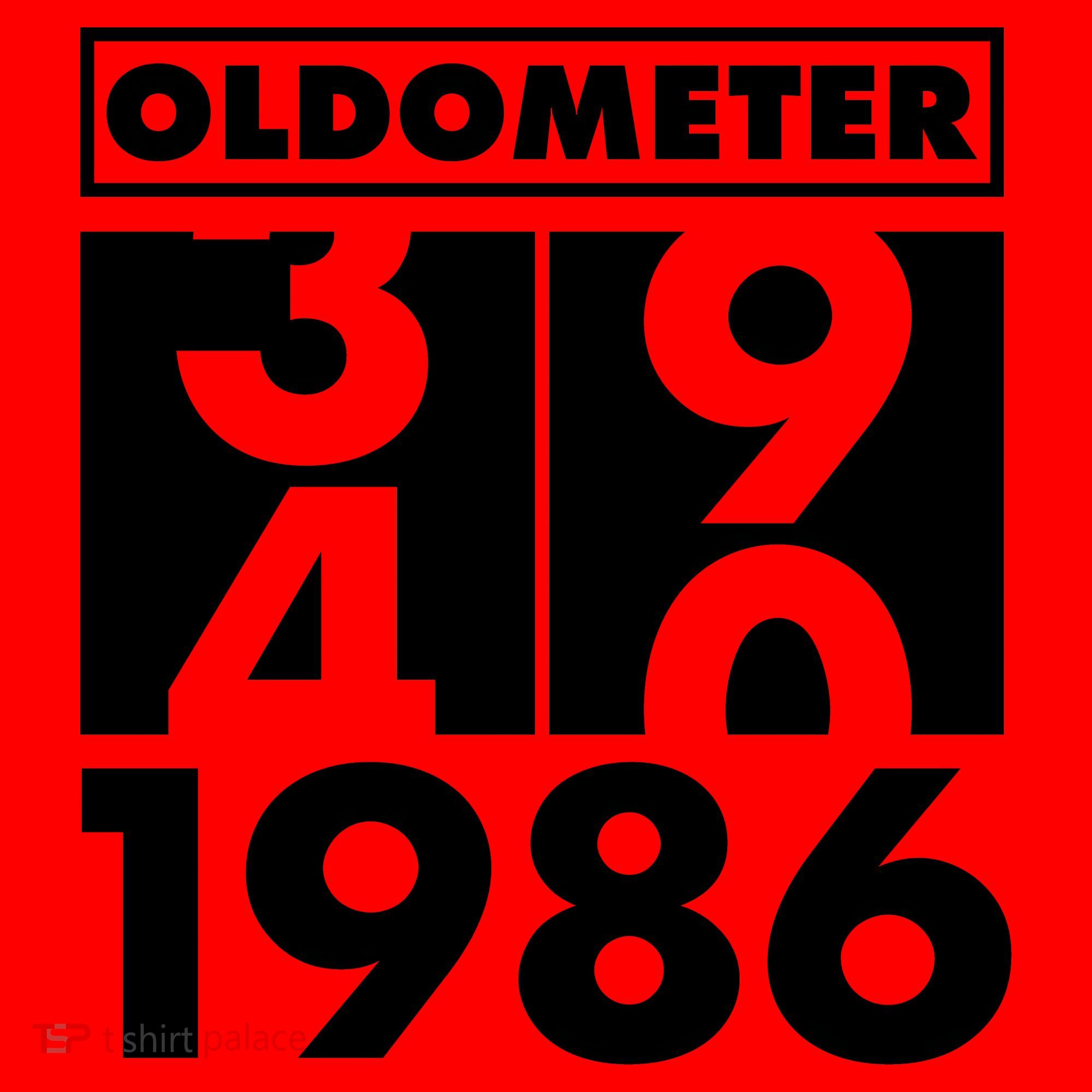 40th Birthday Oldometer 1986 Santa Hat