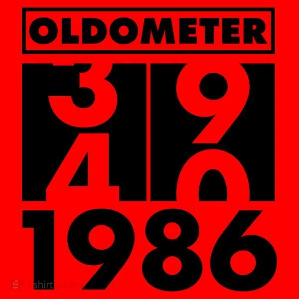 40th Birthday Oldometer 1986 Santa Hat