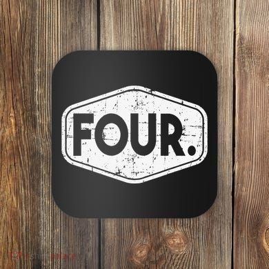 4th Birthday of 4 years old four Coaster