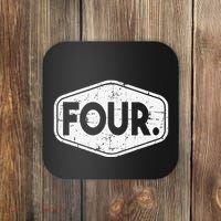4th Birthday of 4 years old four Coaster thumb 0