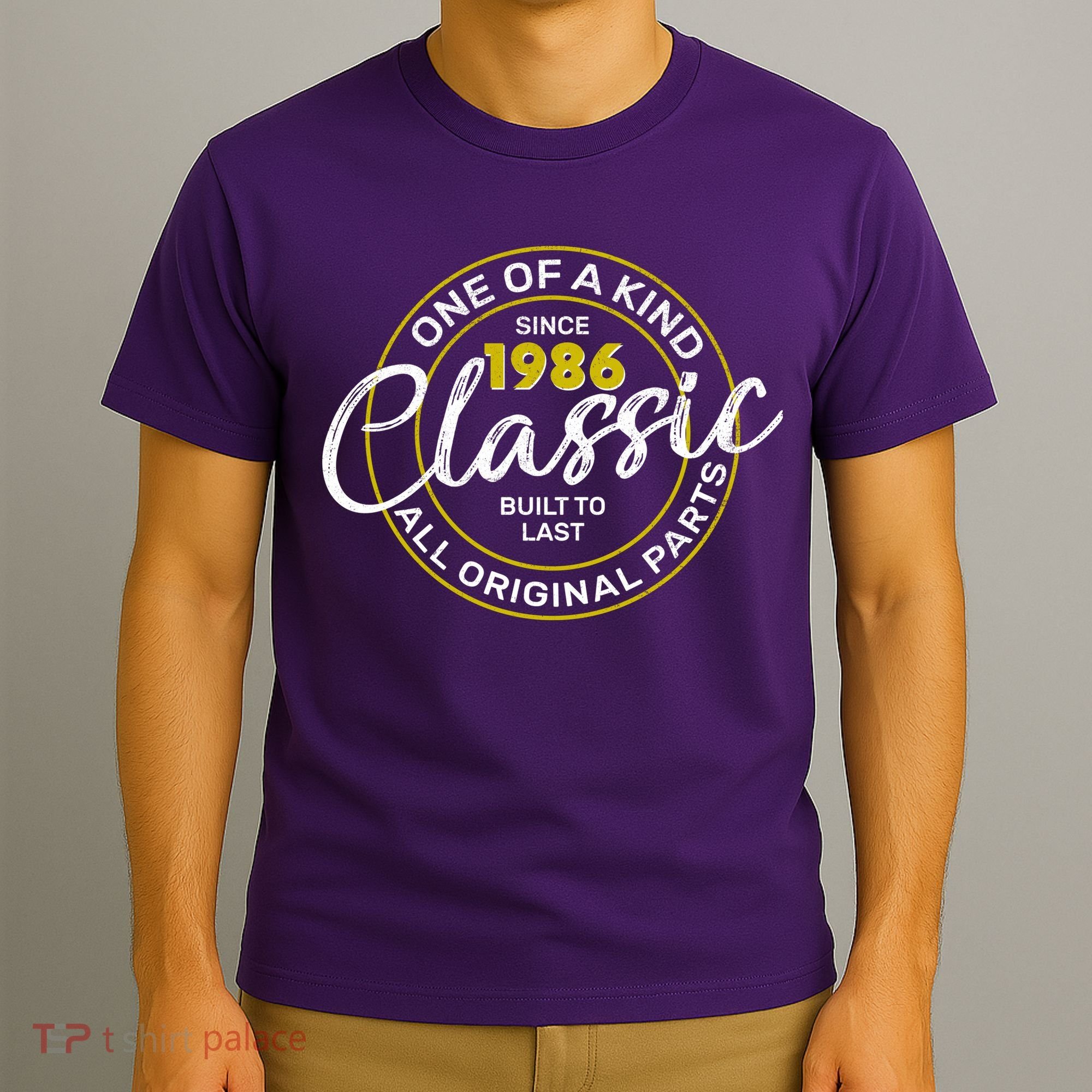 40th Birthday One Of A Kind Since 1986 Classic Built To Last All Original Parts  T-Shirt