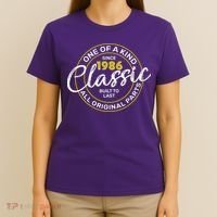 40th Birthday One Of A Kind Since 1986 Classic Built To Last All Original Parts  T-Shirt thumb 4