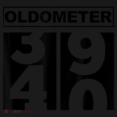 40th Birthday Oldometer 39-40 Button