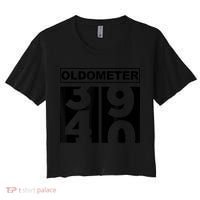 40th Birthday Oldometer 39-40 Women's Crop Top Tee thumb 0