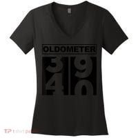 40th Birthday Oldometer 39-40 Women's V-Neck T-Shirt thumb 0