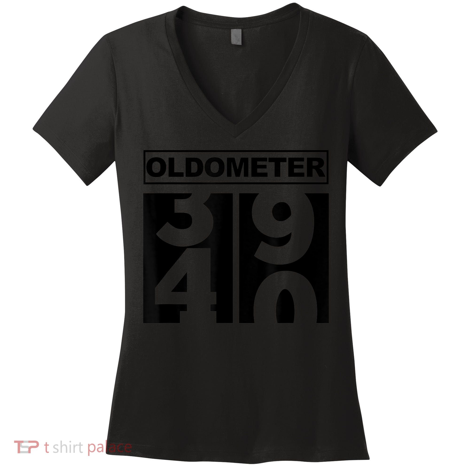 40th Birthday Oldometer 39-40 Women's V-Neck T-Shirt