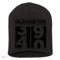 40th Birthday Oldometer 39-40 Short Acrylic Beanie thumb 0