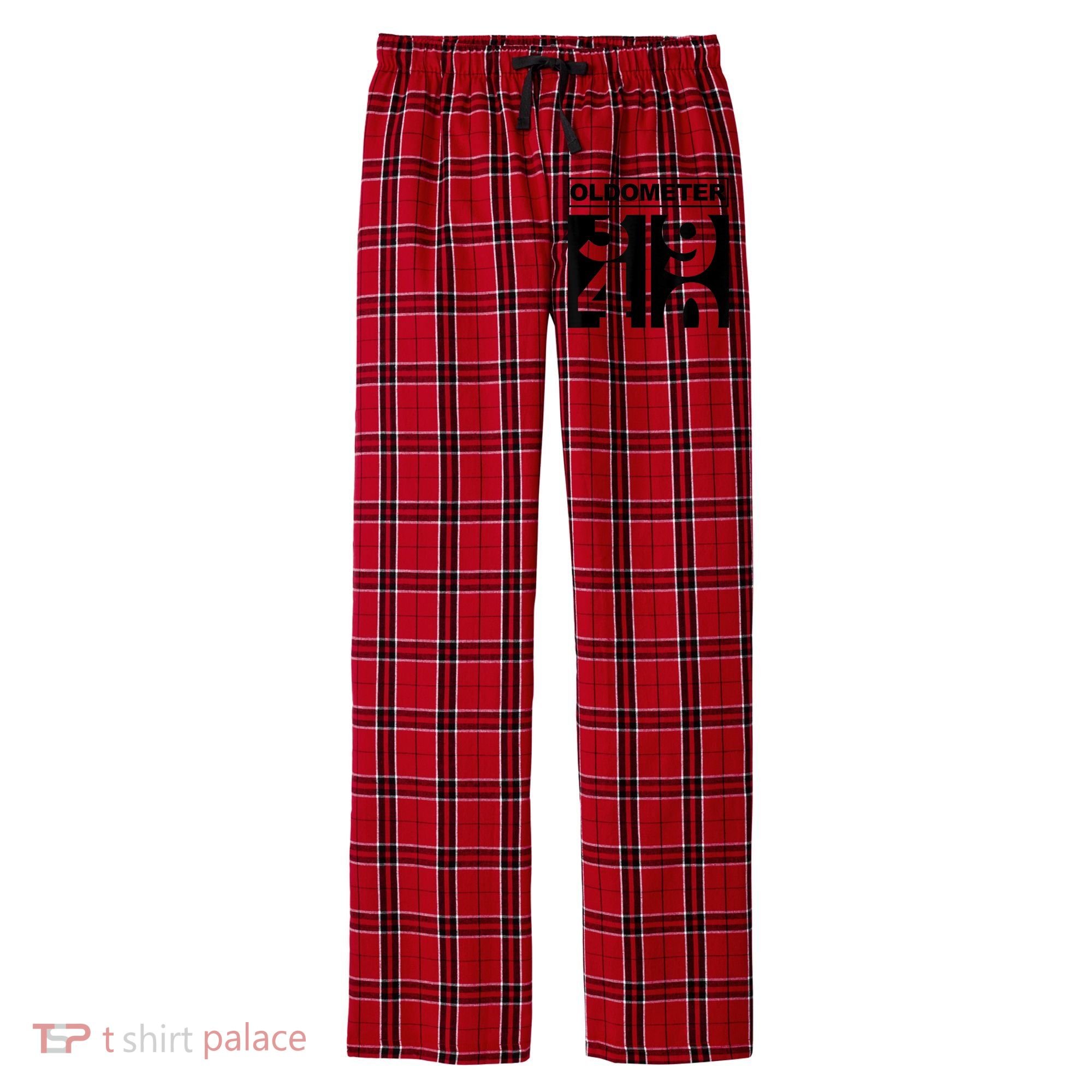 40th Birthday Oldometer 39-40 Men's Flannel Plaid Pajama Pants