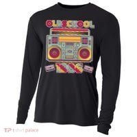 40th Birthday Oldschool Boombox 1986 Cooling Performance Long Sleeve Crew thumb 0