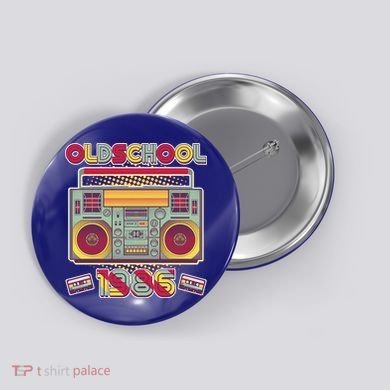 40th Birthday Oldschool Boombox 1986 Button