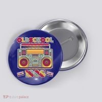 40th Birthday Oldschool Boombox 1986 Button thumb 0
