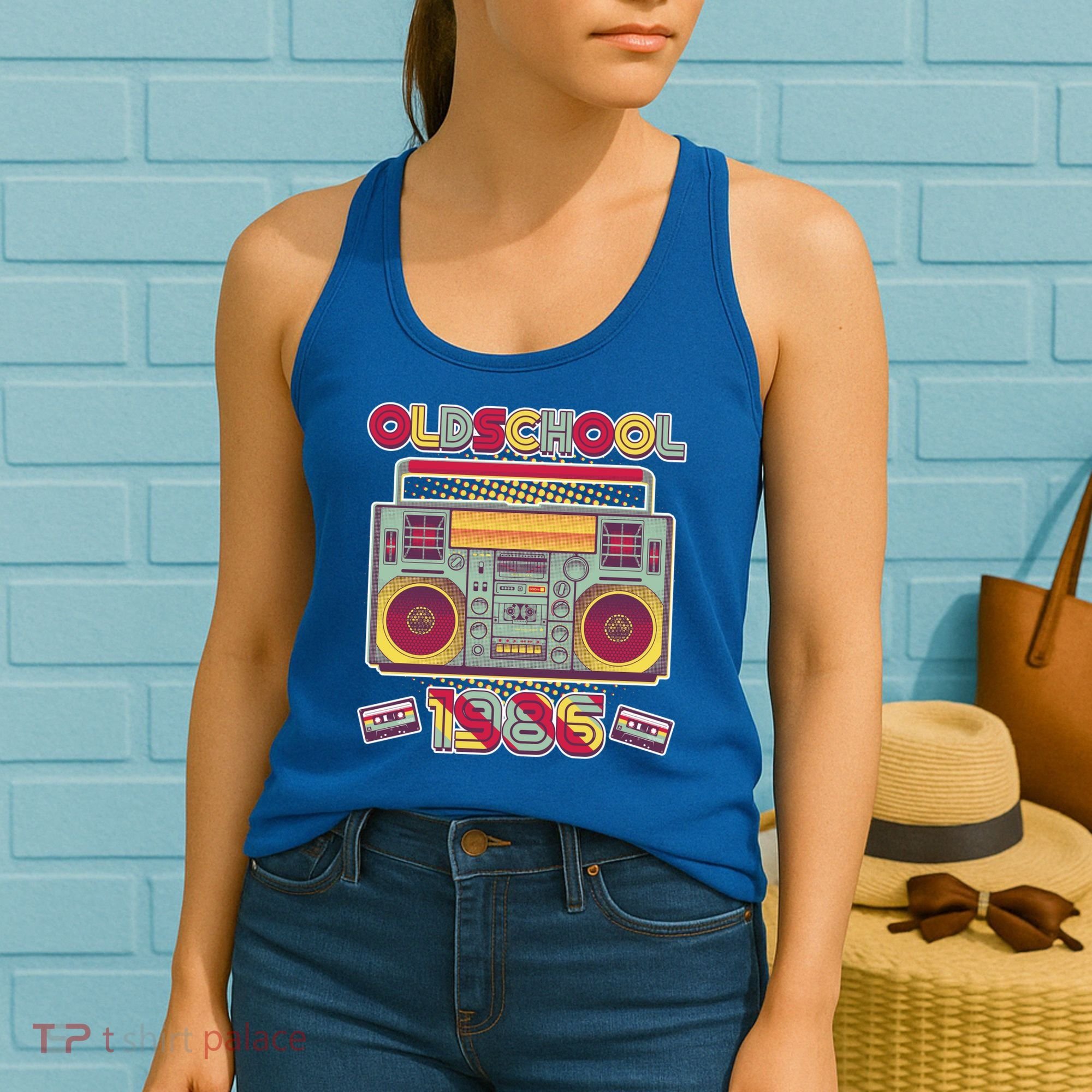 40th Birthday Oldschool Boombox 1986 Women's Tank Top