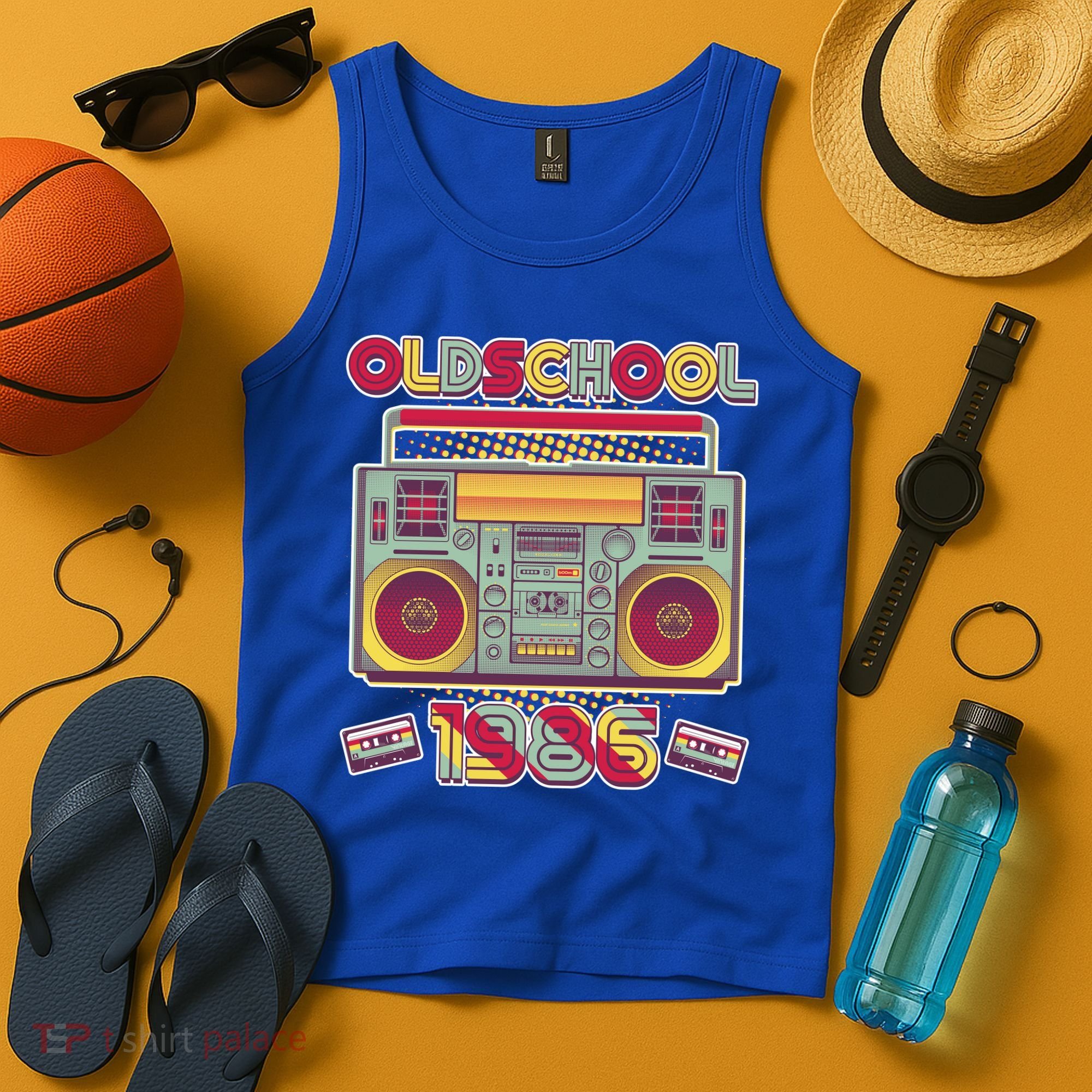 40th Birthday Oldschool Boombox 1986 Tank Top