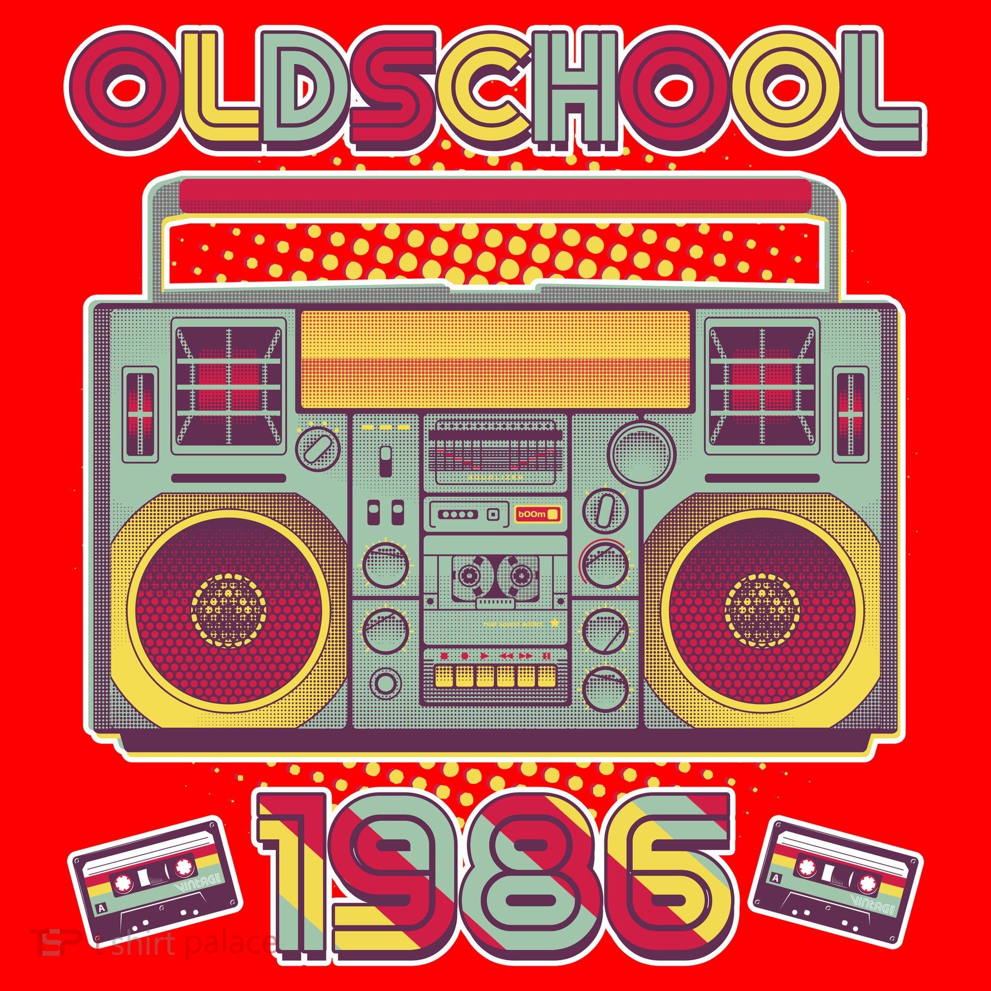 40th Birthday Oldschool Boombox 1986 Santa Hat