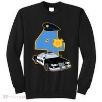 4th Birthday Police 4 Years Old Officer Car Costume Sweatshirt thumb 0