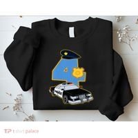 4th Birthday Police 4 Years Old Officer Car Costume Sweatshirt thumb 2