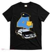 4th Birthday Police 4 Years Old Officer Car Costume T-Shirt thumb 0