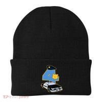 4th Birthday Police 4 Years Old Officer Car Costume Beanie thumb 0